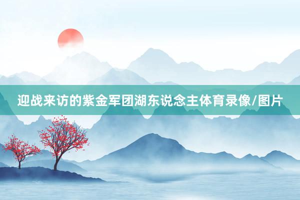 迎战来访的紫金军团湖东说念主体育录像/图片