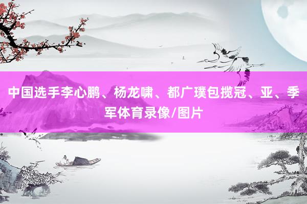中国选手李心鹏、杨龙啸、都广璞包揽冠、亚、季军体育录像/图片