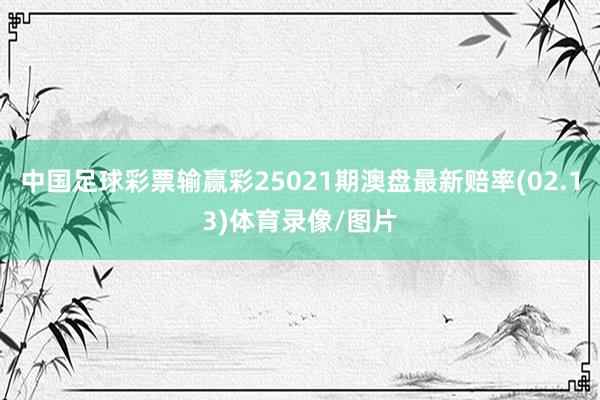 中国足球彩票输赢彩25021期澳盘最新赔率(02.13)体育录像/图片