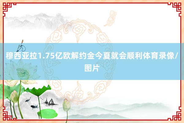 穆西亚拉1.75亿欧解约金今夏就会顺利体育录像/图片