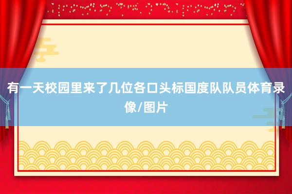 有一天校园里来了几位各口头标国度队队员体育录像/图片