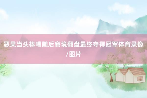 恶果当头棒喝随后窘境翻盘最终夺得冠军体育录像/图片