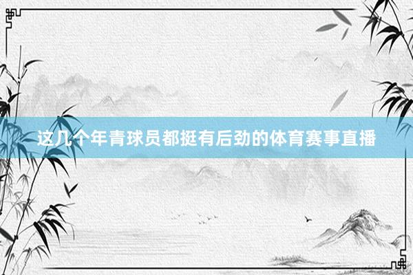 这几个年青球员都挺有后劲的体育赛事直播