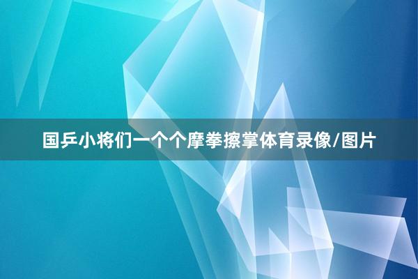 国乒小将们一个个摩拳擦掌体育录像/图片