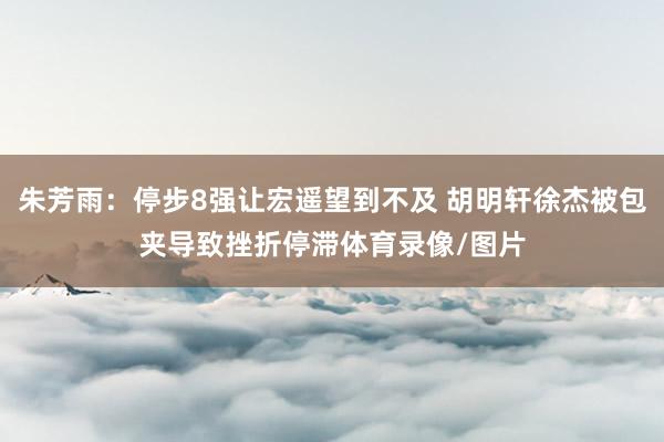 朱芳雨：停步8强让宏遥望到不及 胡明轩徐杰被包夹导致挫折停滞体育录像/图片