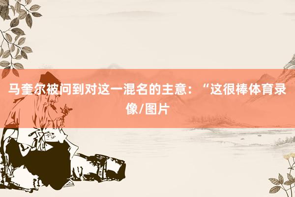 马奎尔被问到对这一混名的主意：“这很棒体育录像/图片