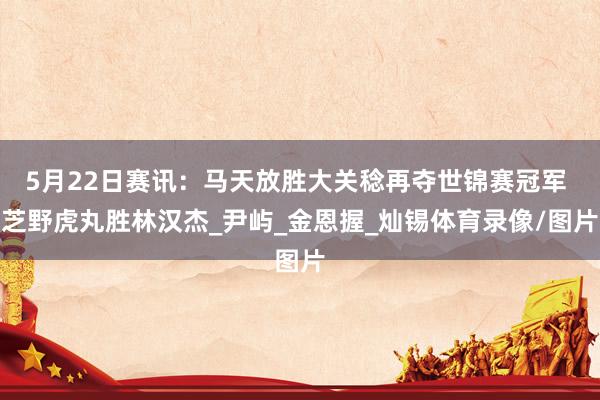 5月22日赛讯：马天放胜大关稔再夺世锦赛冠军 芝野虎丸胜林汉杰_尹屿_金恩握_灿锡体育录像/图片