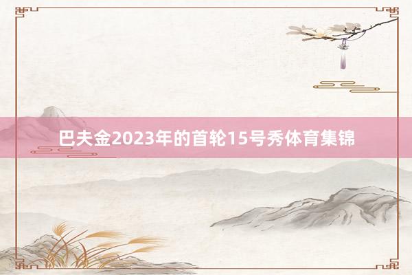 巴夫金2023年的首轮15号秀体育集锦