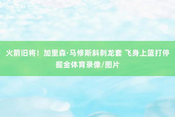 火箭旧将！加里森·马修斯斜刺龙套 飞身上篮打停掘金体育录像/图片