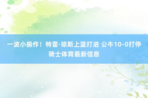一波小振作！特雷·琼斯上篮打进 公牛10-0打停骑士体育最新信息