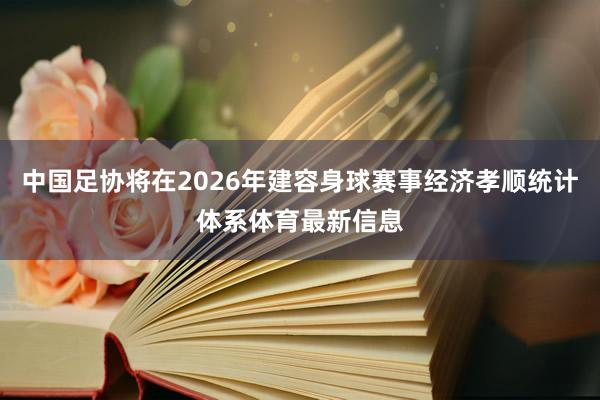 中国足协将在2026年建容身球赛事经济孝顺统计体系体育最新信息
