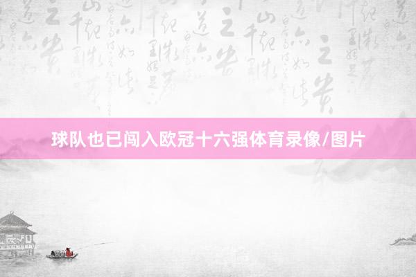 球队也已闯入欧冠十六强体育录像/图片