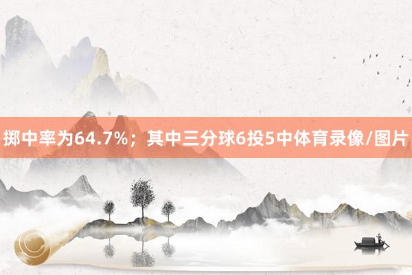 掷中率为64.7%；其中三分球6投5中体育录像/图片