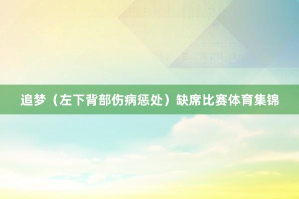 追梦（左下背部伤病惩处）缺席比赛体育集锦