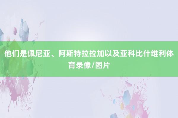 他们是佩尼亚、阿斯特拉拉加以及亚科比什维利体育录像/图片