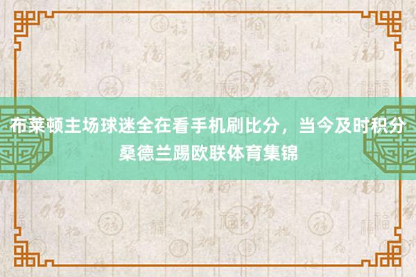 布莱顿主场球迷全在看手机刷比分，当今及时积分桑德兰踢欧联体育集锦